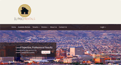 Desktop Screenshot of elpasohomerentals.com